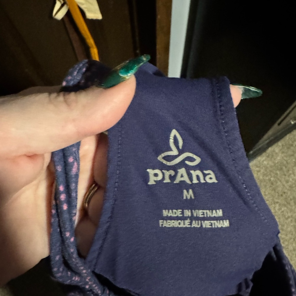 Prana Navy and Purple Women's Strappy Athletic Tank